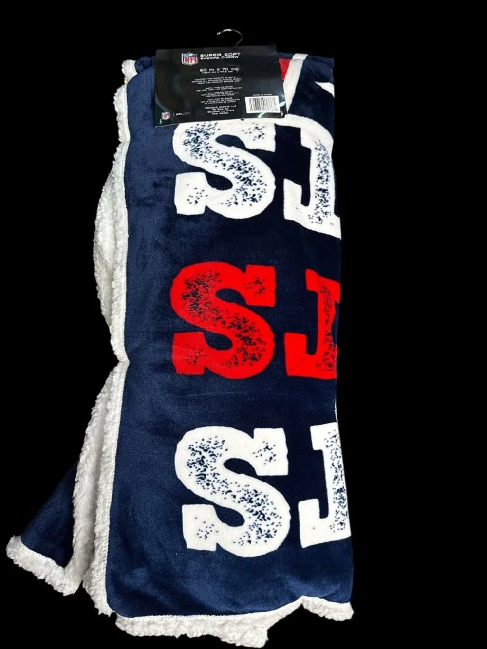 New England Patriots (NFL) Sherpa throw blanket 60